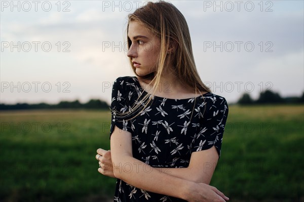 Young woman on farm