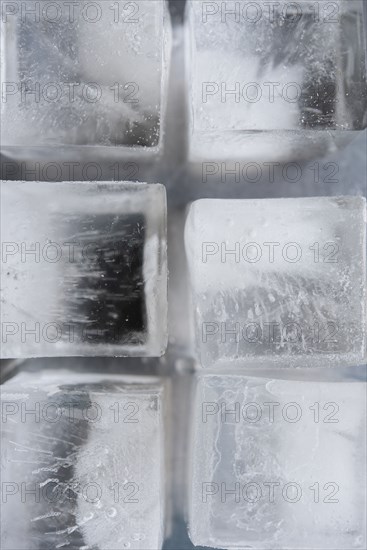 Ice cubes in rows