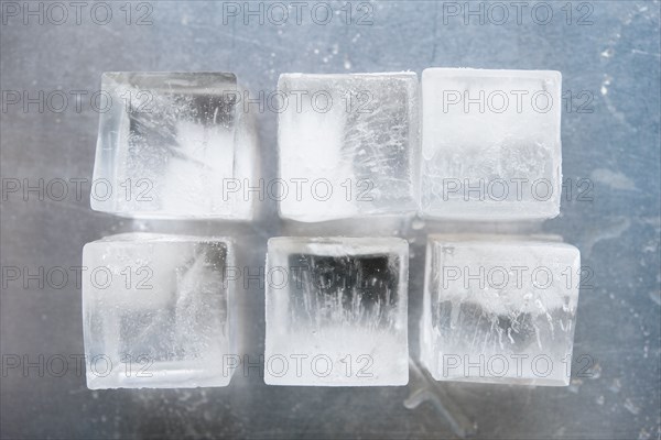 Ice cubes in rows