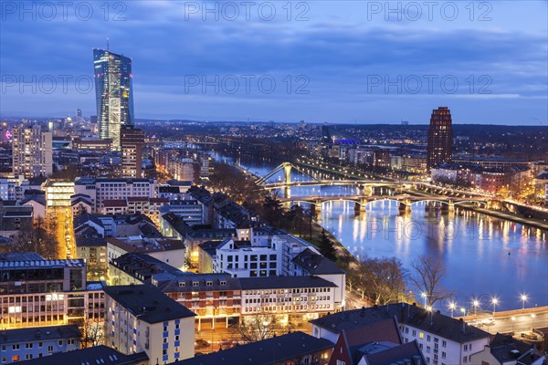 Cityscape at sunset in Frankfurt, Germany