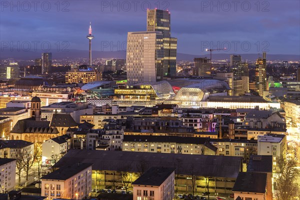 Cityscape at sunset in Frankfurt, Germany