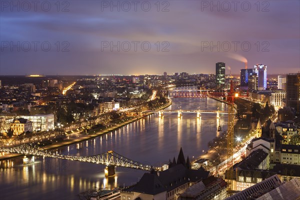 Cityscape at sunset in Frankfurt, Germany