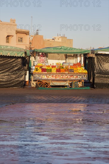 Juice stall in market in Marrakesh, Morocco