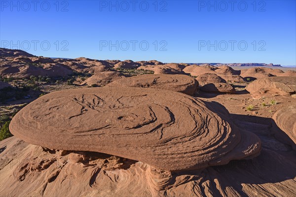 Smooth rock formations in Monument Valley, Arizona, USA