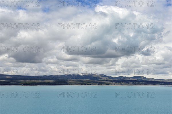 Lake Pukaki under cloudscape in Pukaki, New Zealand