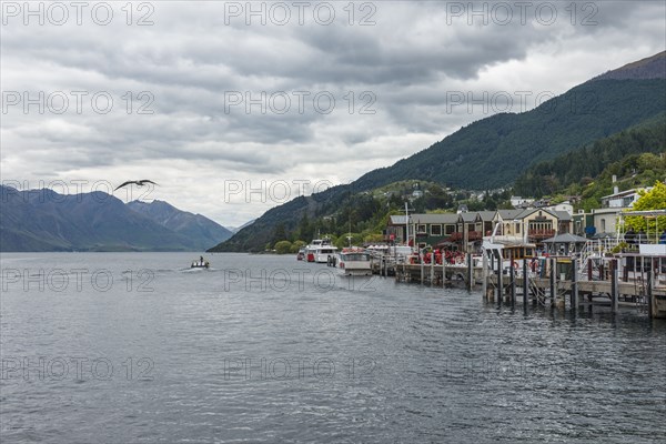 Marina on Lake Wakatipu in Queenstown, New Zealand