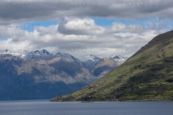 Mountains by Lake Wakatipu near Queenstown, New Zealand