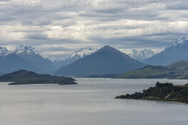 Mountains by Lake Wakatipu near Queenstown, New Zealand