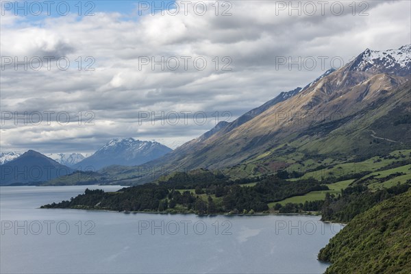 Mountains by Lake Wakatipu near Queenstown, New Zealand