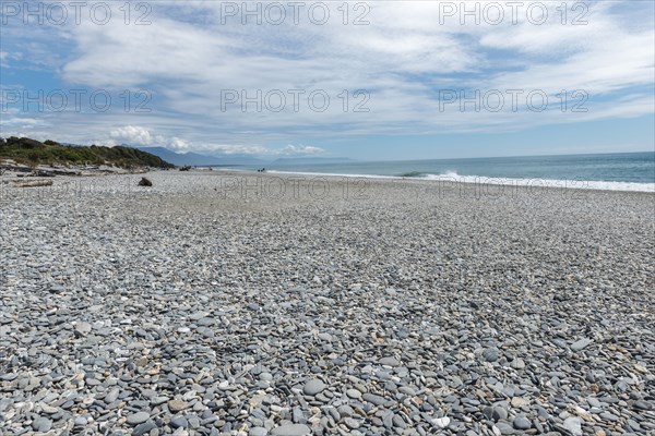 Rocky beach in Haast, New Zealand