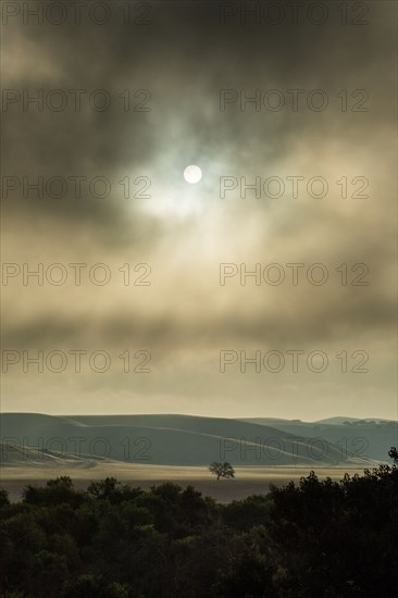 Cloudscape at sunset over landscape in Santa Margarita, California, USA