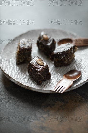 Plate of brownies