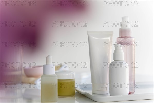 Bottles of skin care