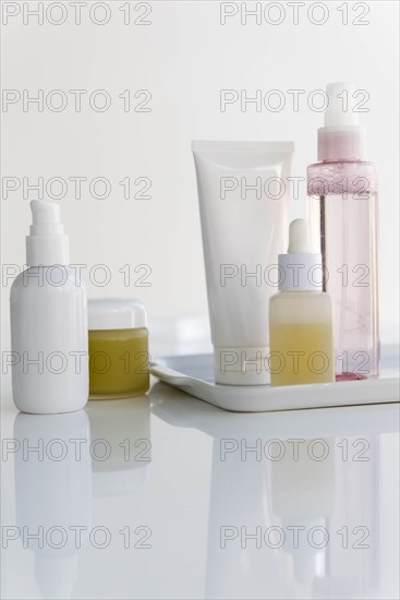 Bottles of skin care