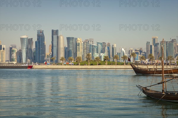 Skyscraper skyline in Doha, Qatar