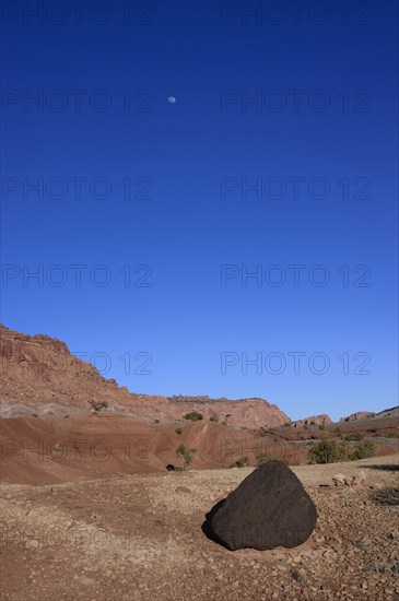 Rock in desert in Capitol Reef National Park, USA
