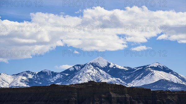 Rock formations and mountain landscape in Capitol Reef National Park, USA