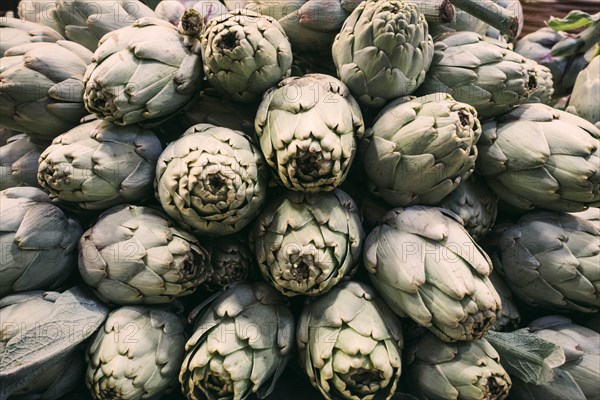 Pile of artichokes