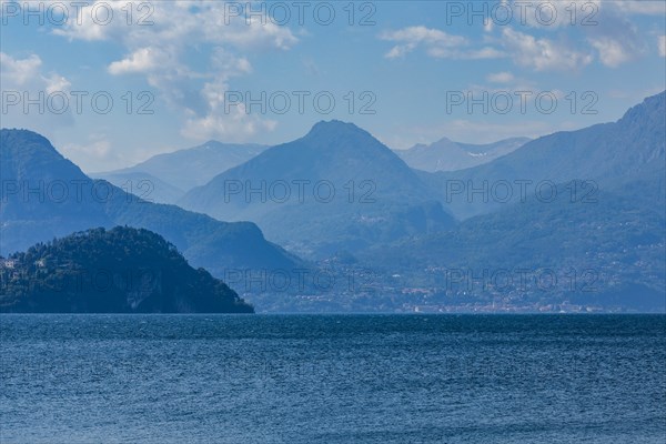 Mountains by Lake Como in Lombardy, Italy