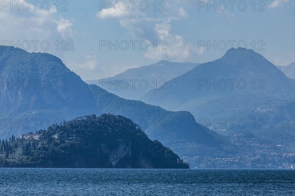 Mountains by Lake Como in Lombardy, Italy