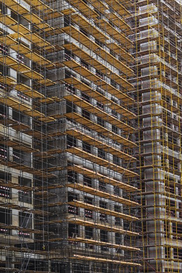 Scaffolding on apartment building