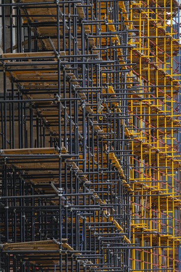 Scaffolding on apartment building