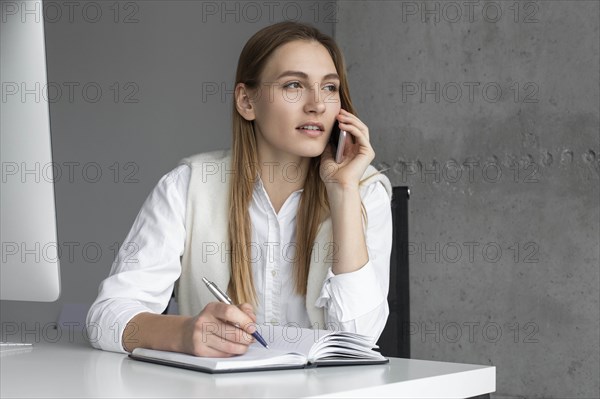 Businesswoman talking on phone