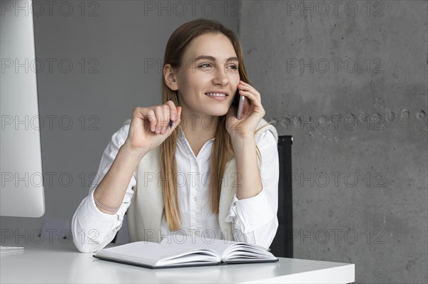 Businesswoman talking on phone