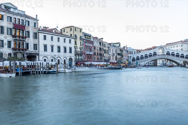 Rialto Bridge on Grand Canal in Venice, Italy