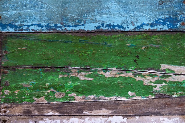 Weathered painted wood