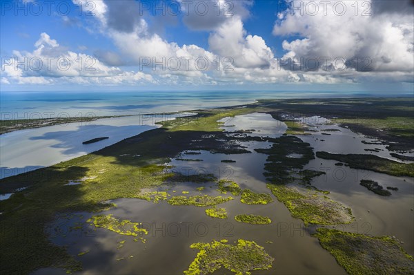 Aerial view of Everglades National Park in Florida, USA