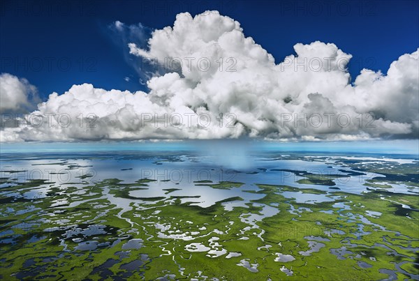 Aerial view of Everglades National Park in Florida, USA