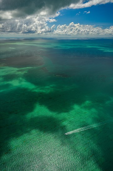 Clouds over seascape in Florida Keys, USA