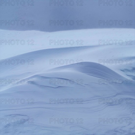 Markings in snow on Dolomites, Italy