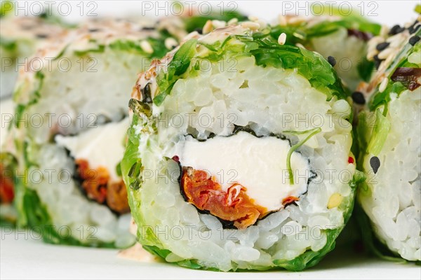 Sushi with seaweed and cream cheese