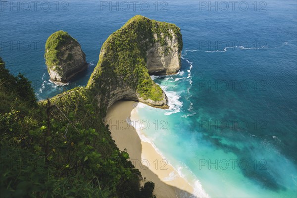 Cliffs by Kelingking Beach in Nusa Penida, Indonesia