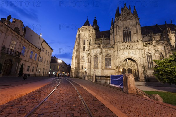 St. Elisabeth Cathedral at sunset in Kosice