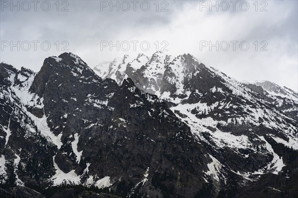 Snowcapped mountains in Grand Teton National Park