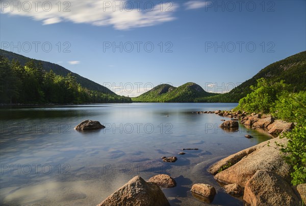 Long exposure shot of Jordan Pond