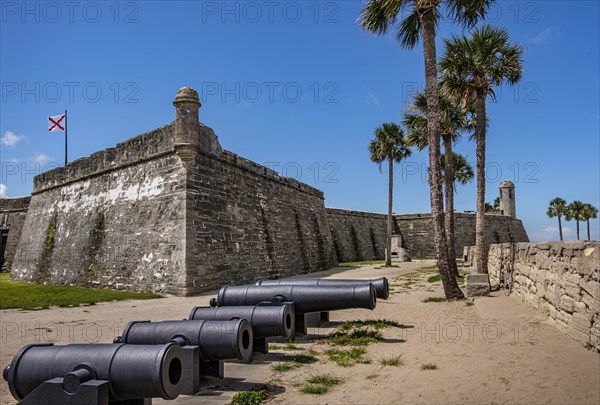 Cannons by Castillo de San Marcos in St. Augustine