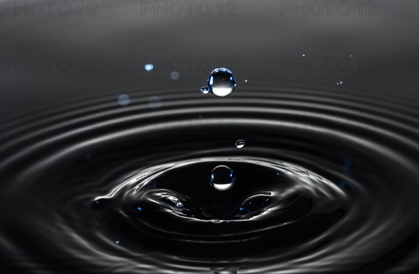 Water drop creating circular ripples