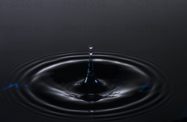 Water drop creating circular ripples