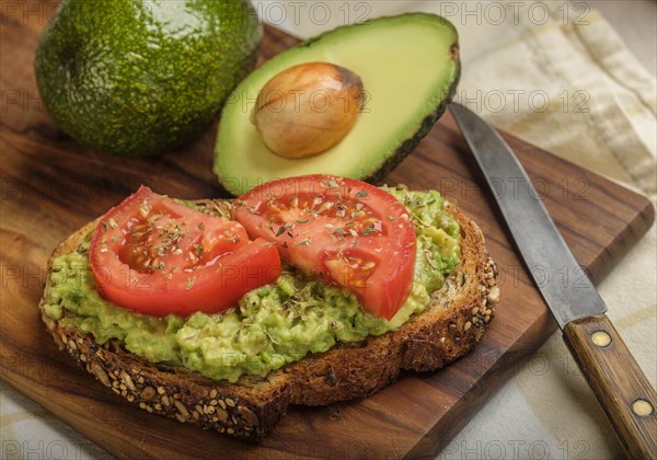 Avocado and tomato on toast