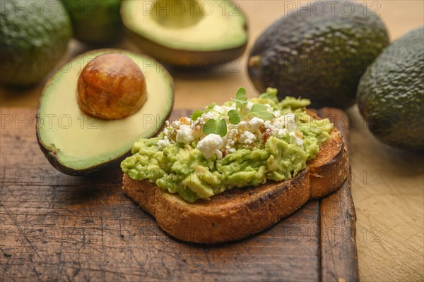 Avocado and feta on toast