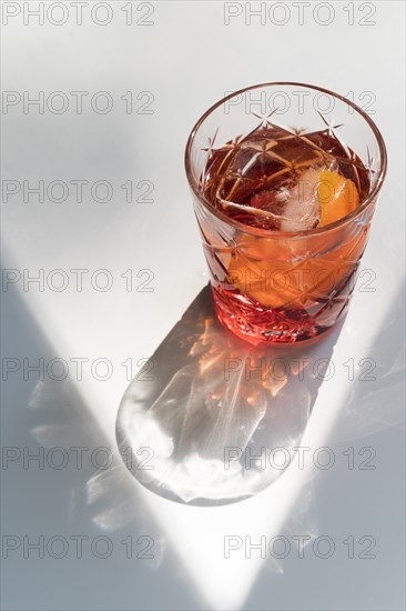 Negroni cocktail with shadow