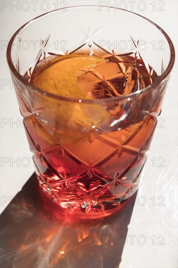 Negroni cocktail with shadow