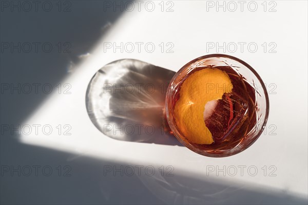 Negroni cocktail with shadow