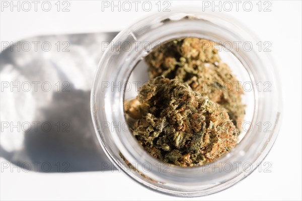 Medical marijuana in bottle