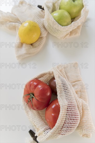 Produce in reusable bag