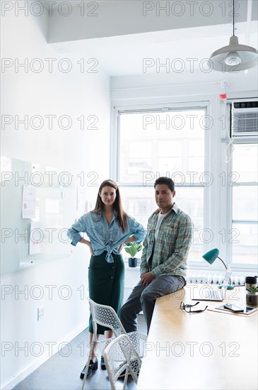 Coworkers in modern office